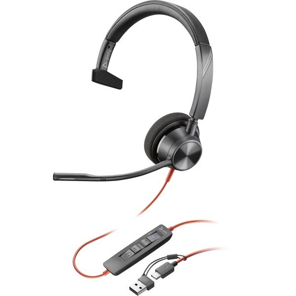 Poly Blackwire 3310-M, Microsoft, USB-C/A