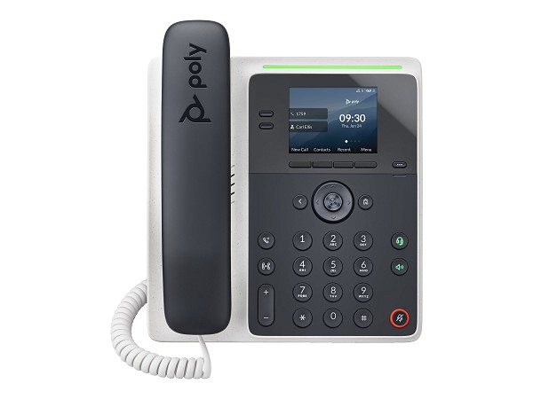 Preview: Poly Edge E100 - VoIP-Telefon mit Rufnummernanzeig links