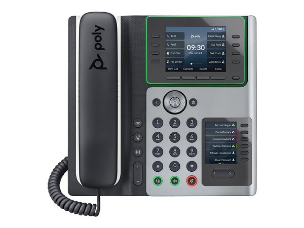 Preview: Poly Edge E450 - VoIP-Telefon mit Rufnummernanzeig links