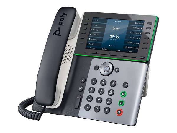 Preview: Poly Edge E550 - VoIP-Telefon mit Rufnummernanzeig hinten