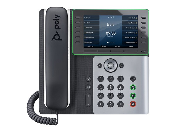 Preview: Poly Edge E550 - VoIP-Telefon mit Rufnummernanzeig links