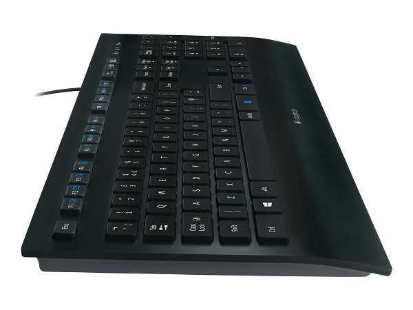 Logitech K280e - Tastatur - USB - Deutsch - Schwar oben