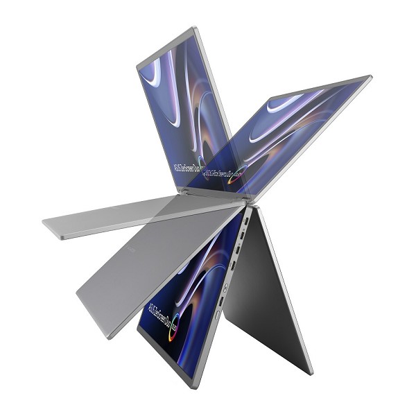 ASUS ZenScreen Duo OLED MQ149CD Computerbildschirm vorn links