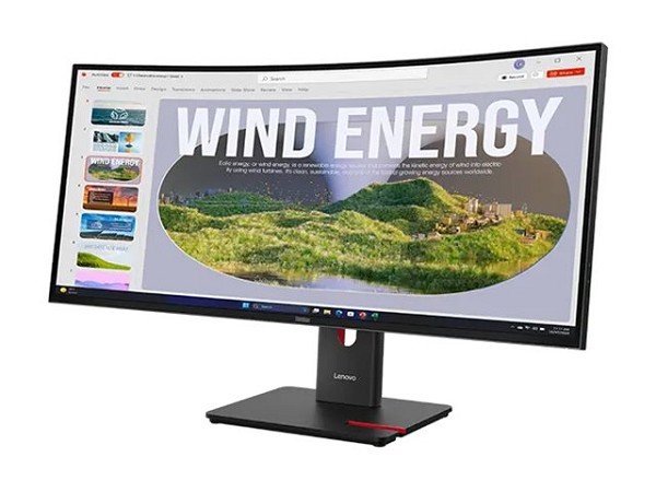 Preview: Lenovo ThinkVision P34WD-40 - LED-Monitor - geboge links