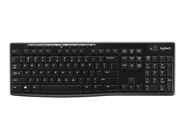 Logitech Wireless Keyboard K270 - Tastatur - kabel oben