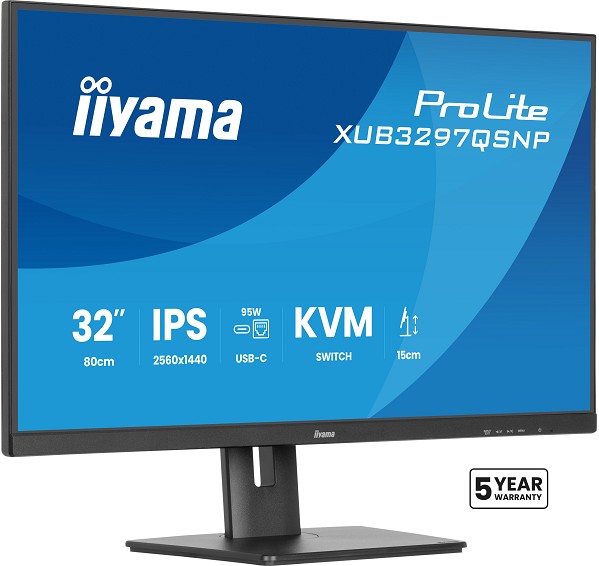 iiyama ProLite XUB3297QSNP-B1 Computerbildschirm 8 vorn rechts