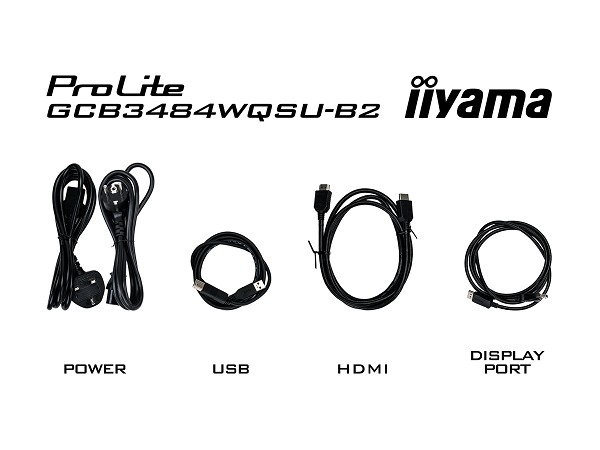 Preview: Iiyama G-MASTER Red Eagle GCB3484WQSU-B2 - LED-Mon hinten