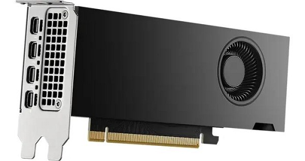 Preview: PNY RTX 2000 Ada Generation, 16GB GDDR6, 4x mDP, S hinten
