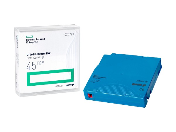 HPE LTO Ultrium 9 - 18 TB / 45 TB - Hellblau vorne