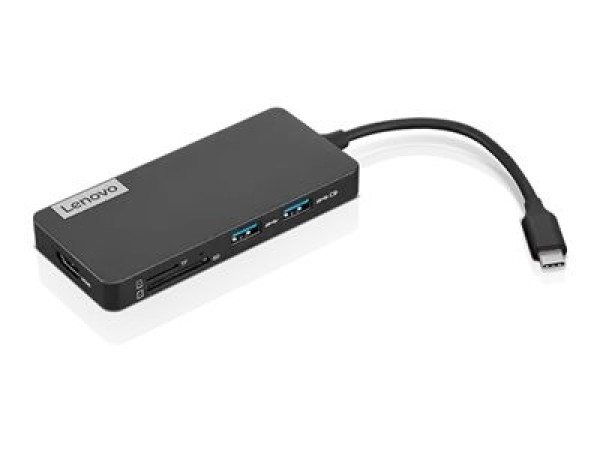 Preview: Lenovo USB-C 7-in-1 Hub - Dockingstation - USB-C h hinten