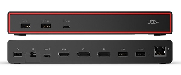 Preview: LENOVO Campus ThinkPad USB4 Dock 5000 - Germany hinten