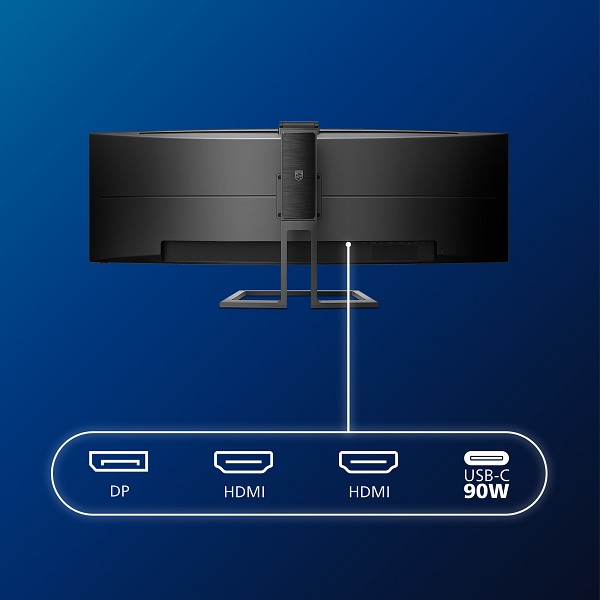 Philips P Line Curved SuperWide-LCD-Display im For oben