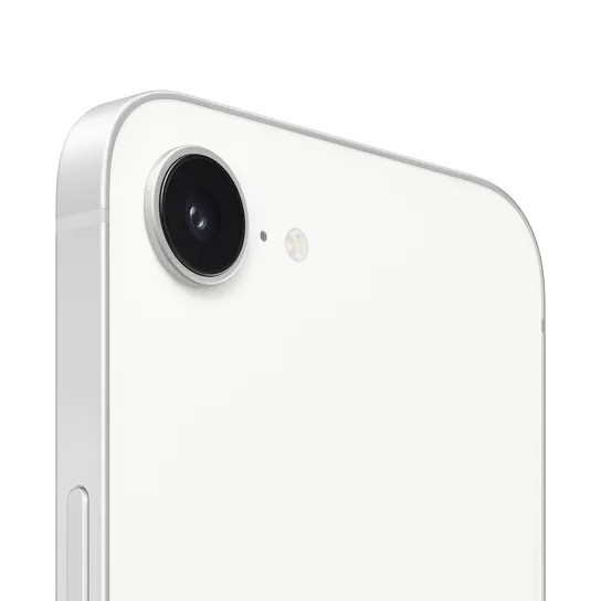 Preview: Apple iPhone 16e – 256 GB, Weiß, 6,1 Zoll, Apple A18, iOS 18 links