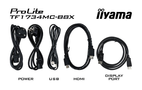 iiyama ProLite TF1734MC-B8X Computerbildschirm 43, vorn links