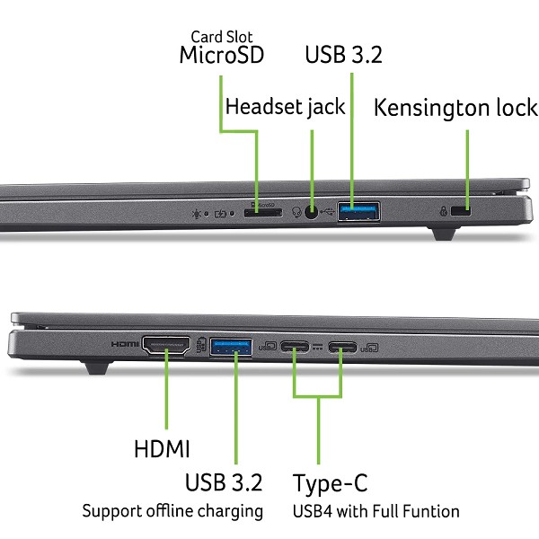 Preview: Acer Aspire 16 AI A16-11M-X04K Notebook hinten hinten