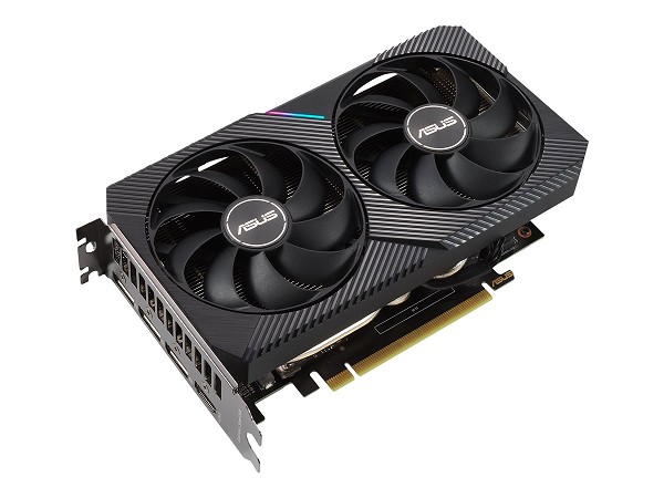 Preview: ASUS DUAL-RTX3060-O12G-V2 - OC Edition - Grafikkarte hinten