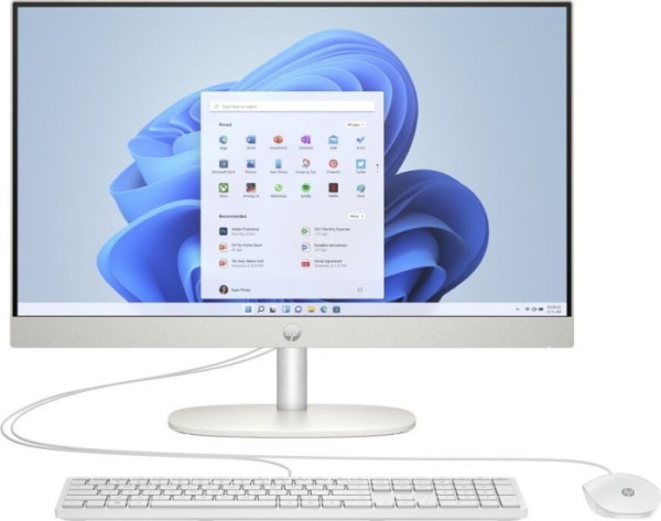 HP All-in-One 24-cr0400ng, Starry White, Ryzen 5 7520U, 8GB RAM,  490