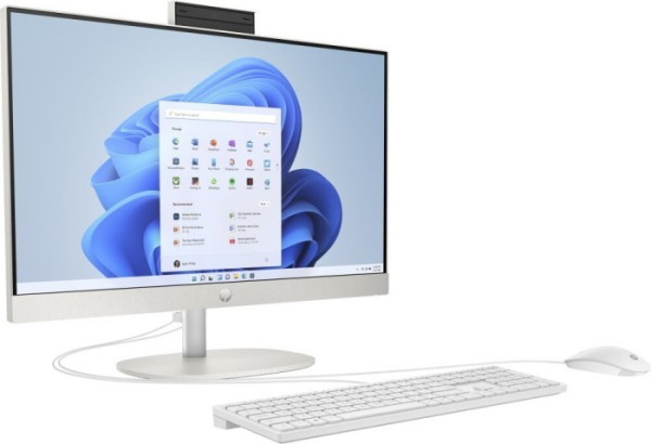 Preview: HP All-in-One 24-cr0400ng, Starry White, Ryzen 5 7520U, 8GB  hinten