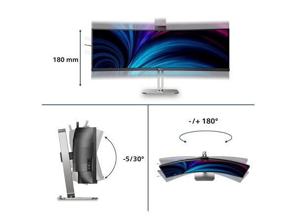 Preview: Philips 49B2U6903CH - 6000 Series - LED-Monitor - rechts
