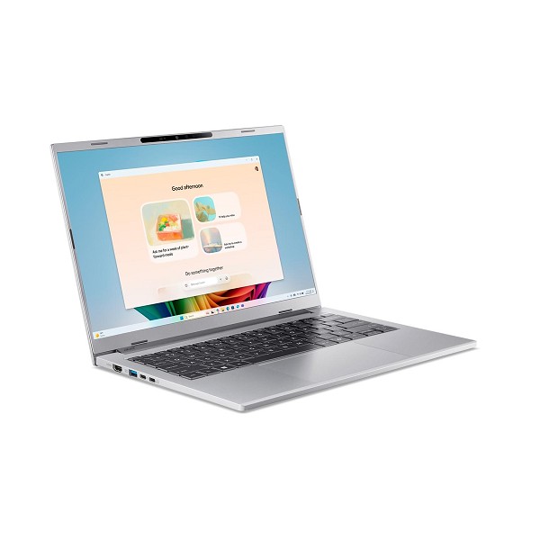 Preview: Acer Aspire 14 AI A14-61M-R6YA, Pure Silver, Ryzen hinten