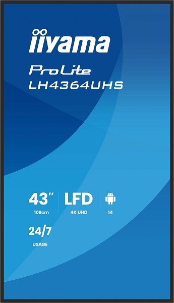 Preview: iiyama LH4364UHS-B1AG Signage-Display Digital Sign links