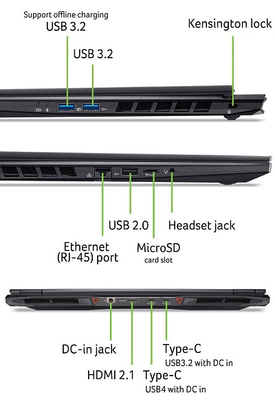 Acer Nitro 16 AN16-A91-R9ZL AMD Ryzen™ 9 9955HX3D außen