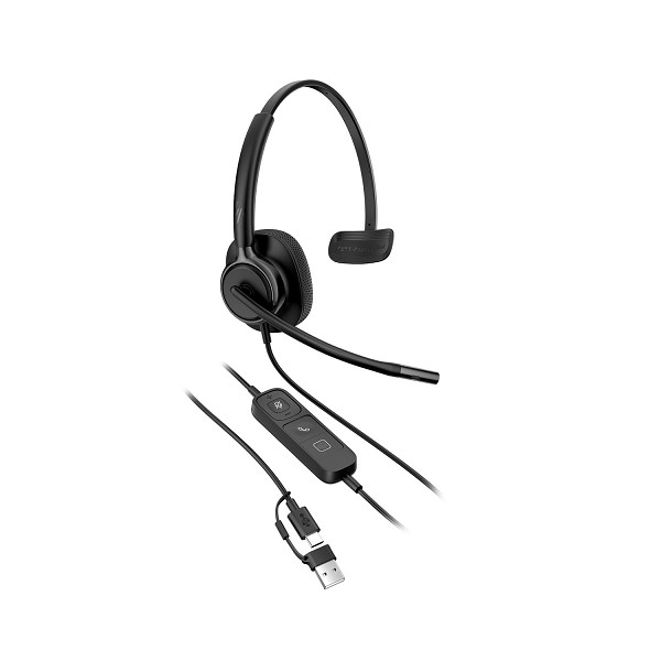 Preview: HP Poly Mission 415 Headset – On-Ear, USB-A/USB-C, links