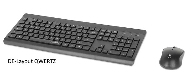 Manhattan Funk-Tastatur-Maus-Set MWK7350 schwarz 859