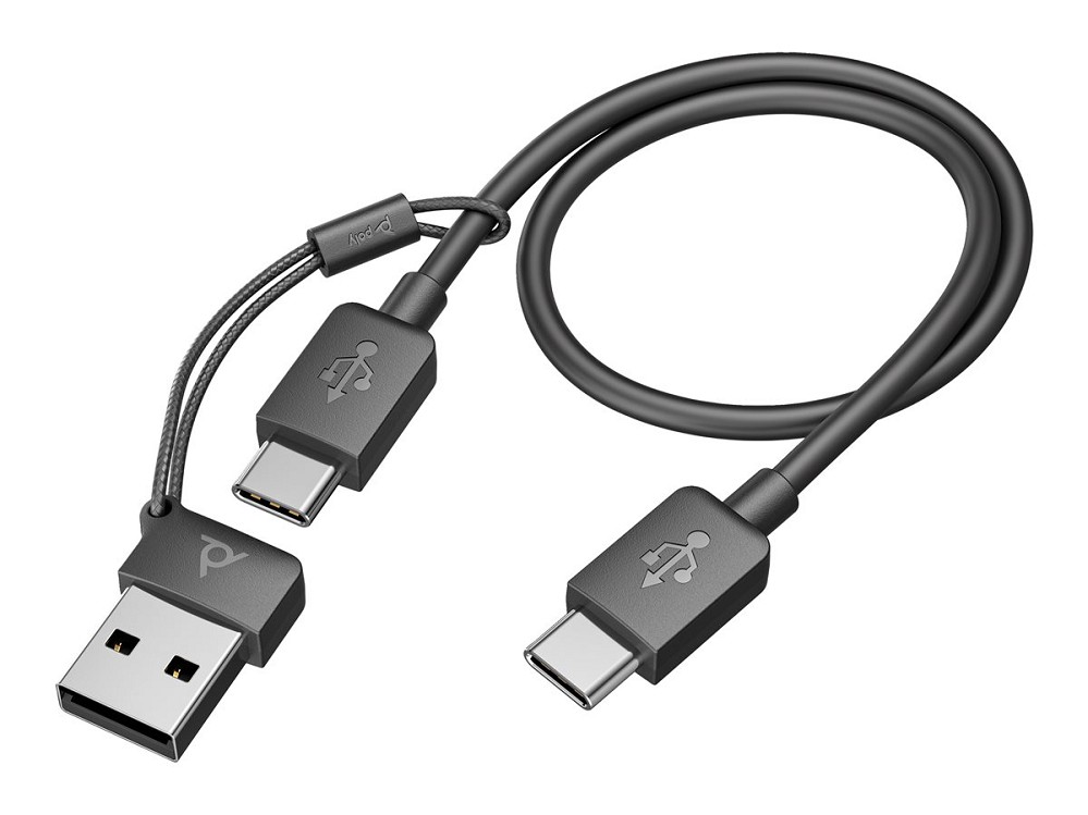 Poly Voyager Focus 2 - Headset - Adapter USB-C via unten