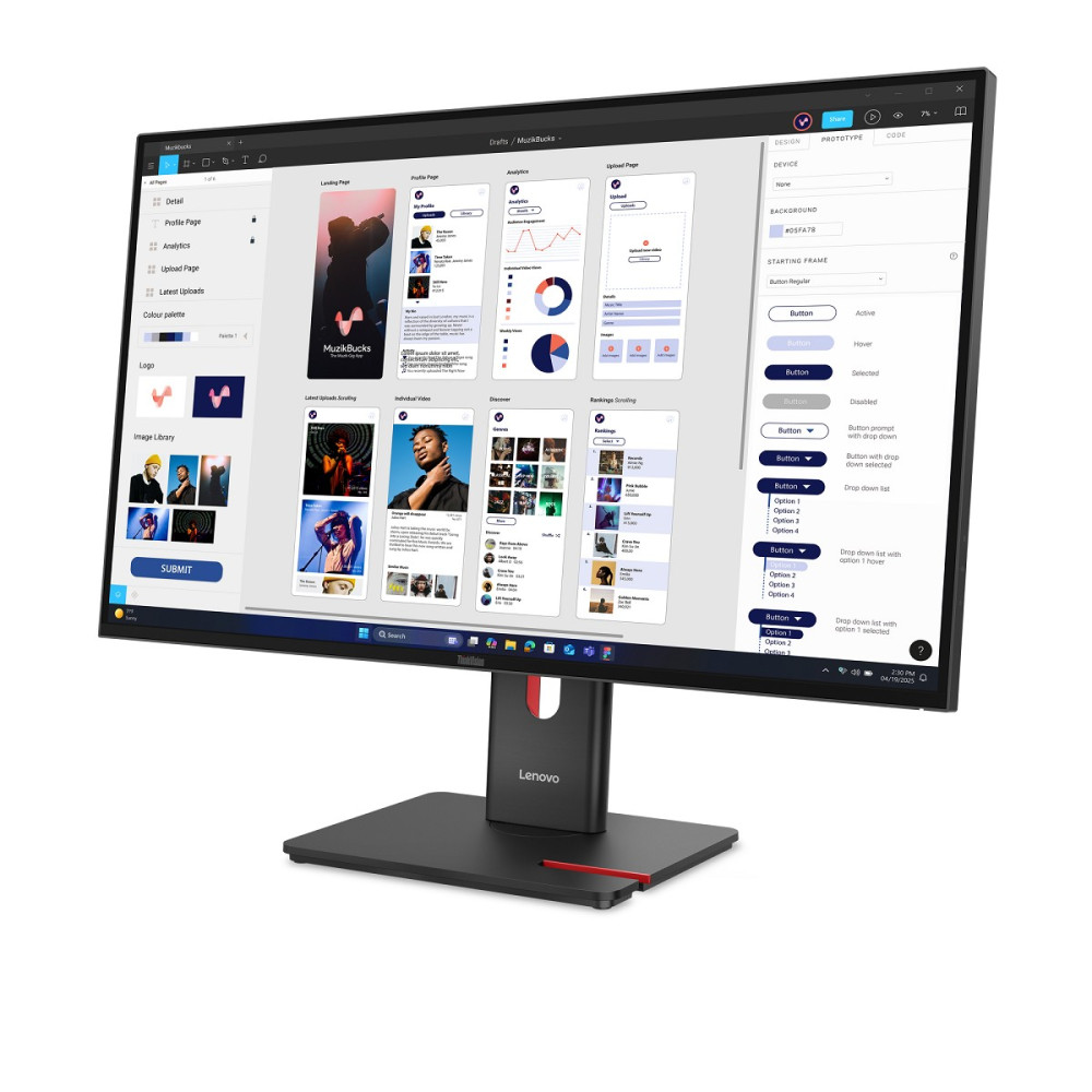 Lenovo Campus ThinkVision T32UD-40 - LED-Monitor - hinten