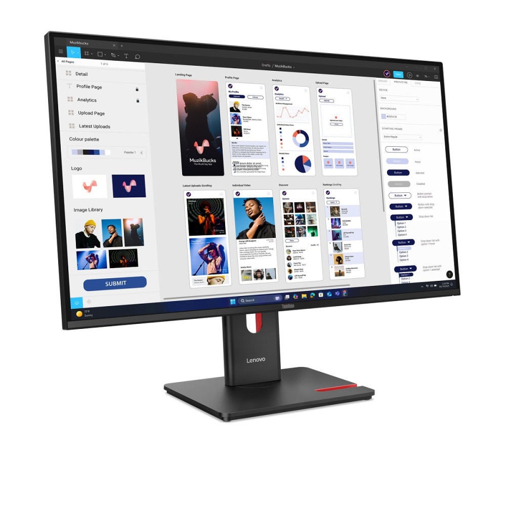 Lenovo Campus ThinkVision T32UD-40 - LED-Monitor - links