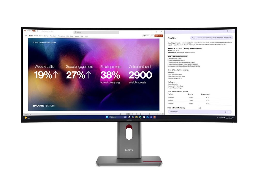 Lenovo Campus ThinkVision P40WD-40 - LED-Monitor - gebogen - 101. 932