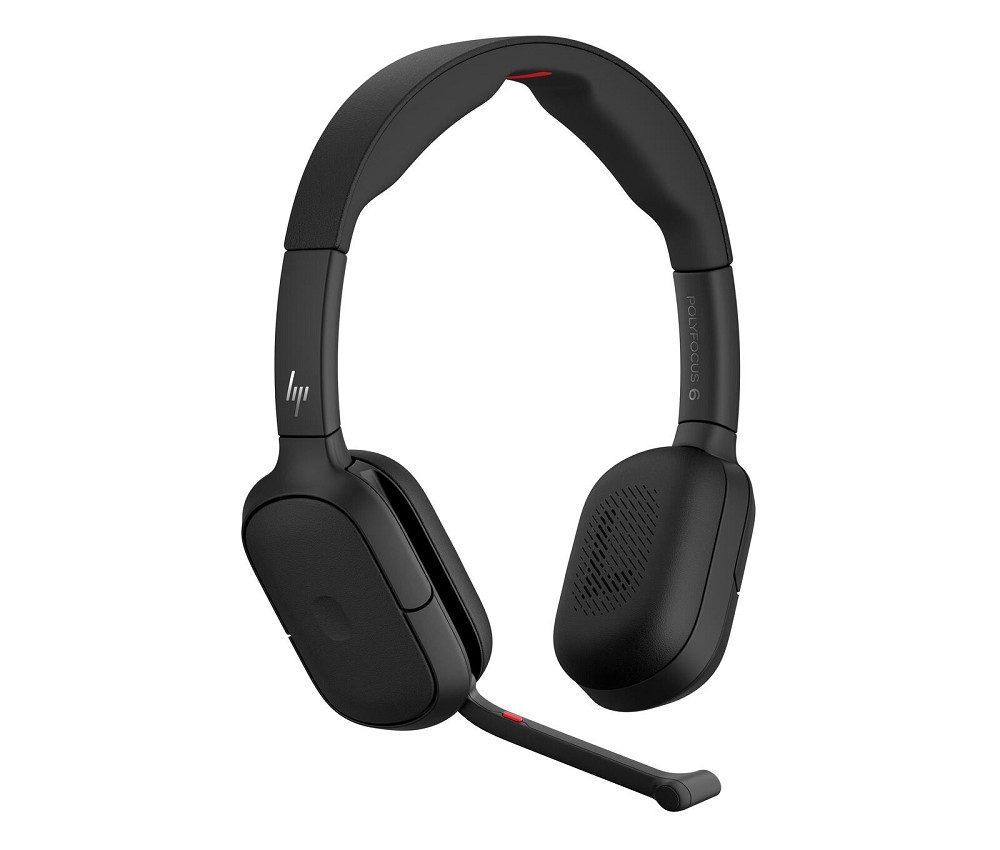 HP Poly Focus 625 Stereo Bluetooth Headset, ANC, 4 Noise-Cancelli 921