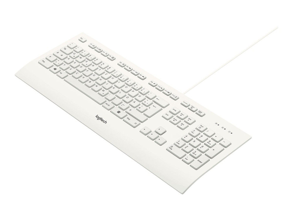 Logitech K280e - Tastatur - USB - Deutsch - weiß v
