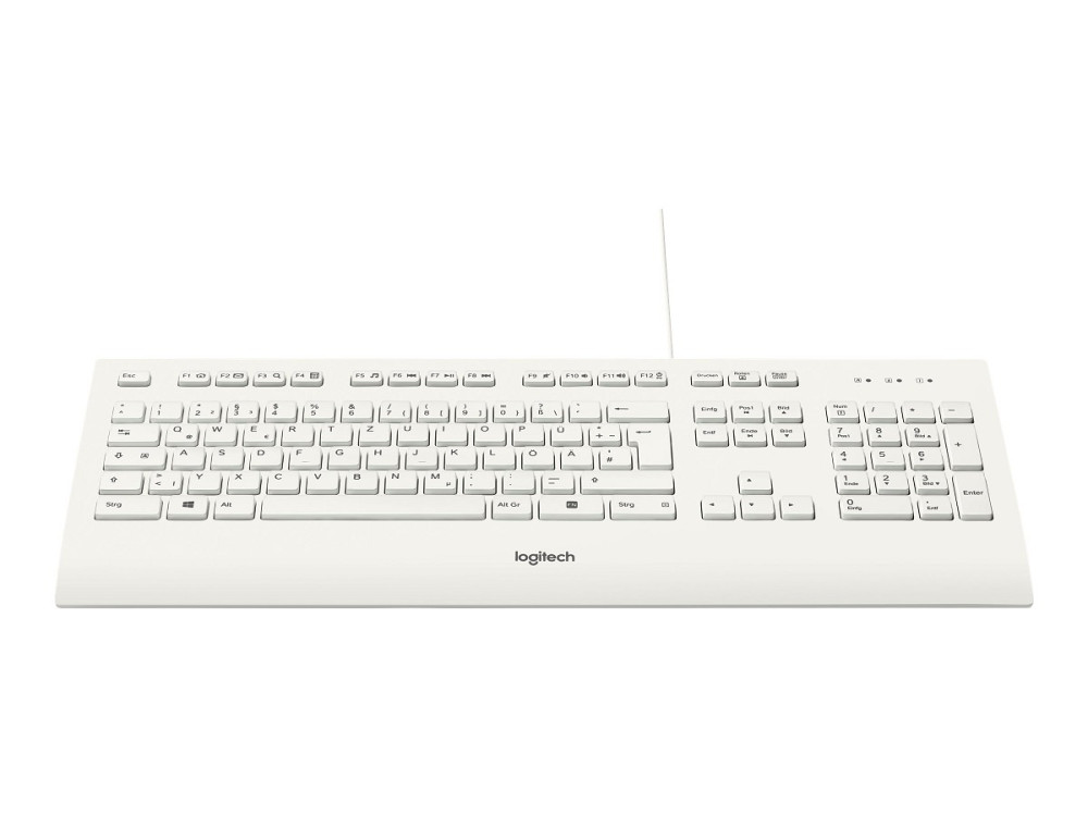 Logitech K280e - Tastatur - USB - Deutsch - weiß r rechts