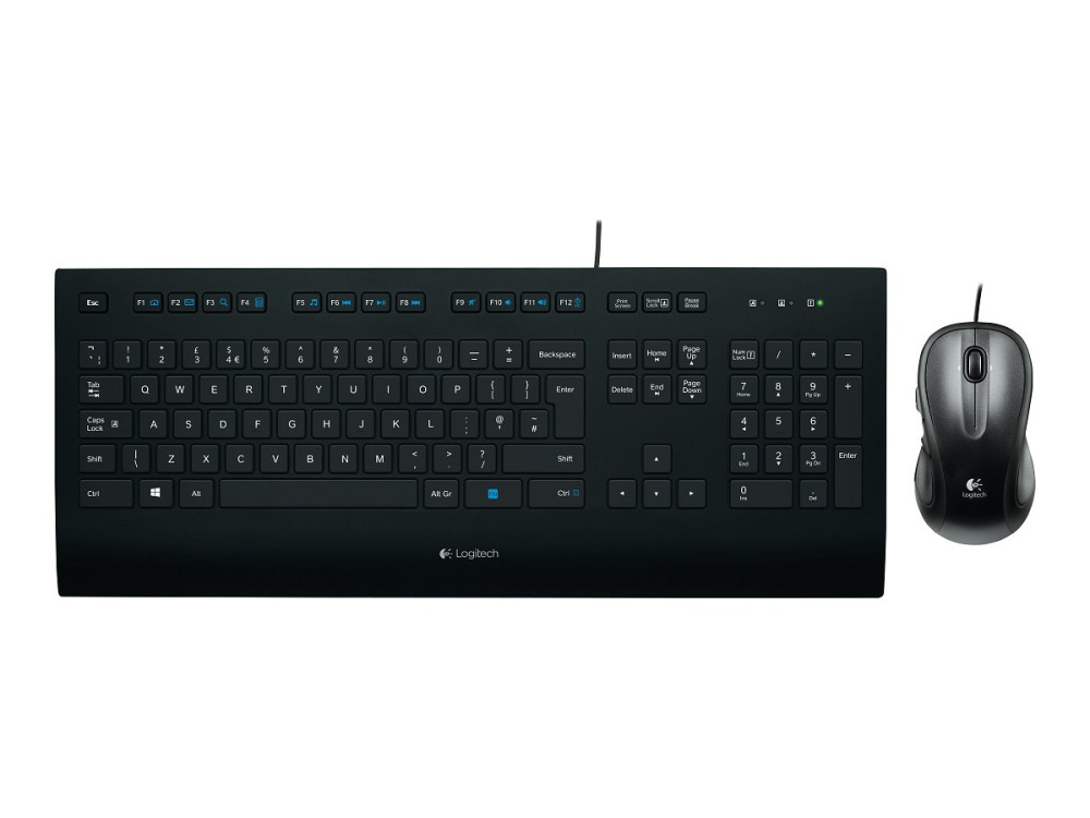 Logitech K280e - Tastatur - USB - Deutsch - Schwar hinten