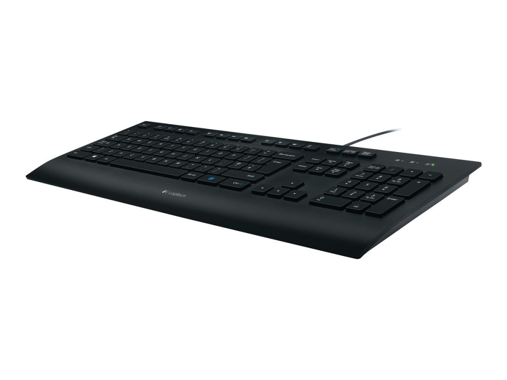 Logitech K280e - Tastatur - USB - Deutsch - Schwar links