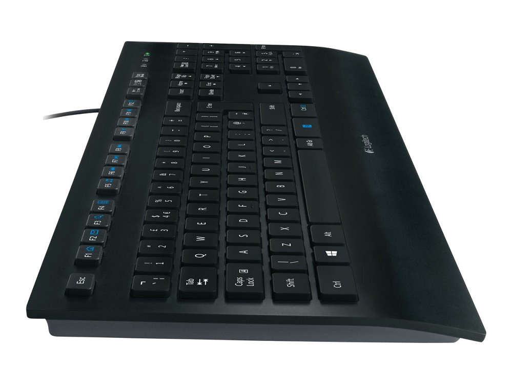 Logitech K280e - Tastatur - USB - Deutsch - Schwar oben