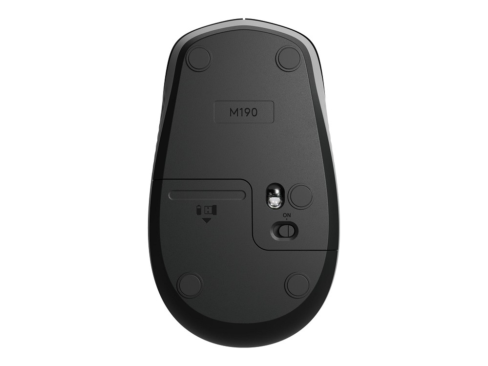 Logitech M190 - Maus - optisch - 3 Tasten - kabell hinten