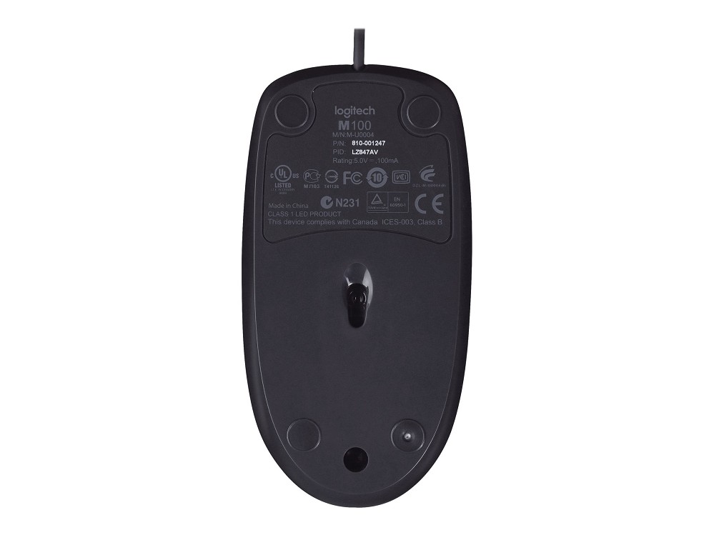 Logitech M100 - Maus - Full-Size - rechts- und lin rechts