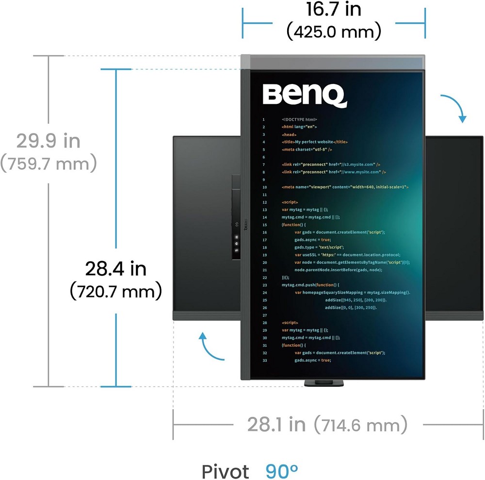 BenQ RD320UA - LED-Monitor - 4K - 80 cm (31.5") - rechts