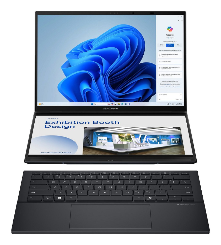 ASUS Zenbook DUO UX8406CA-QL331W, Dual 14", Intel Core Ultra rechts