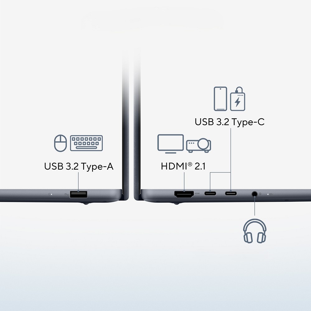 ASUS Zenbook 14 UX3480QA-U1023W, 14", Snapdragon X X1-26-100 oben