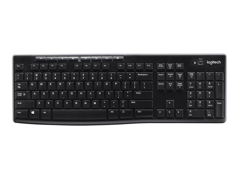 Logitech Wireless Keyboard K270 - Tastatur - kabel oben