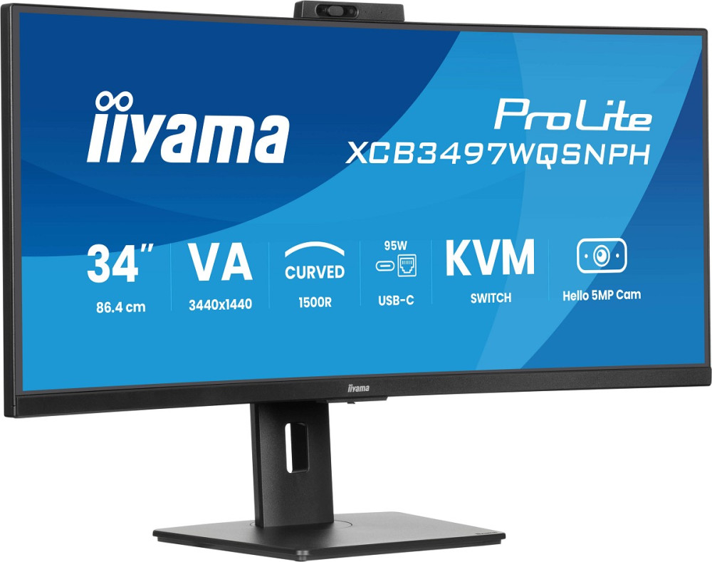 iiyama ProLite XCB3497WQSNPH-B1 Computerbildschirm hinten