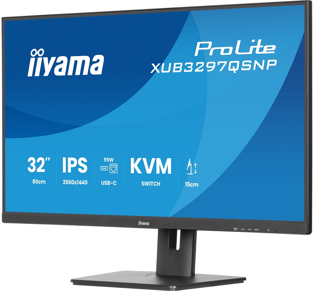 iiyama ProLite XUB3297QSNP-B1 Computerbildschirm 8 vorn links