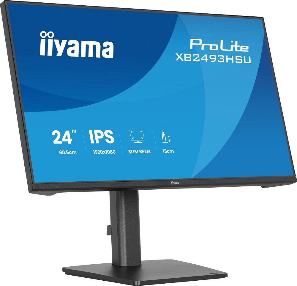 iiyama ProLite XB2493HSU-B1, 23.8" hinten