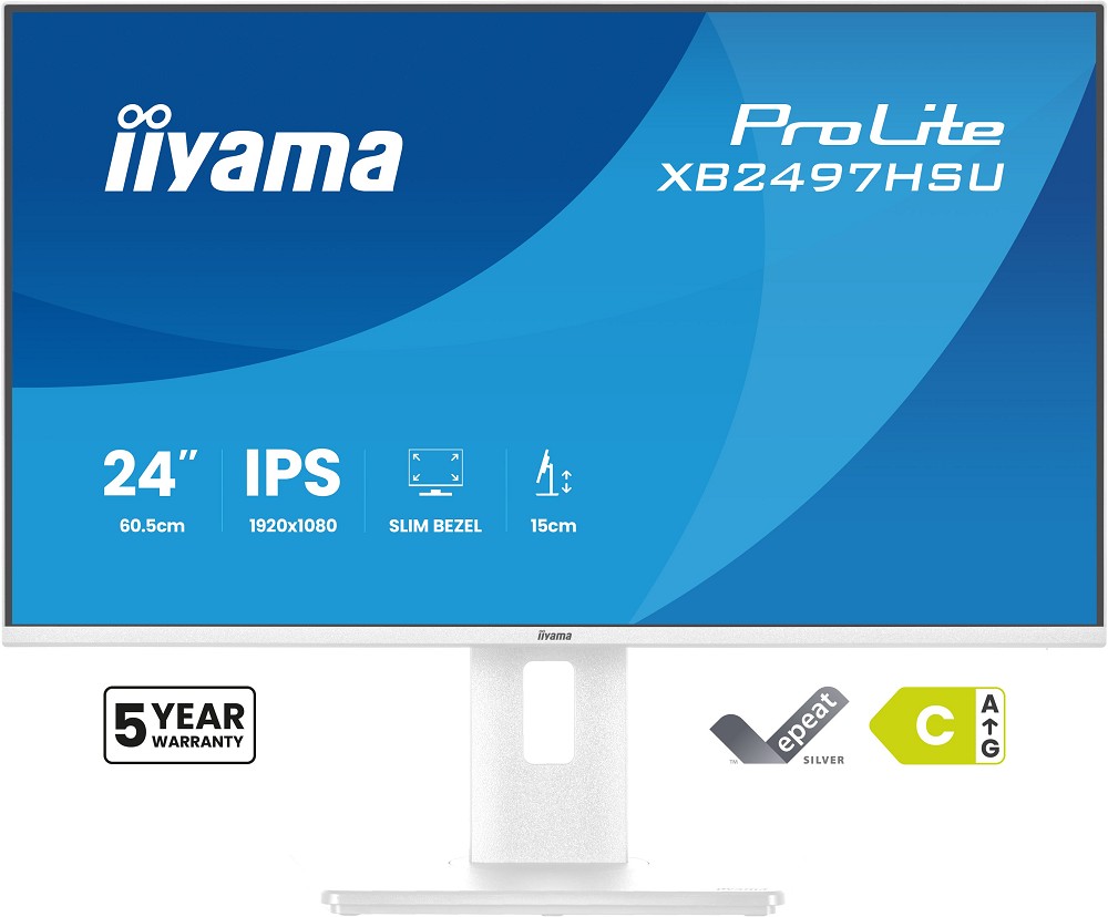 iiyama ProLite XB2497HSU-W1 Computerbildschirm 60, hinten