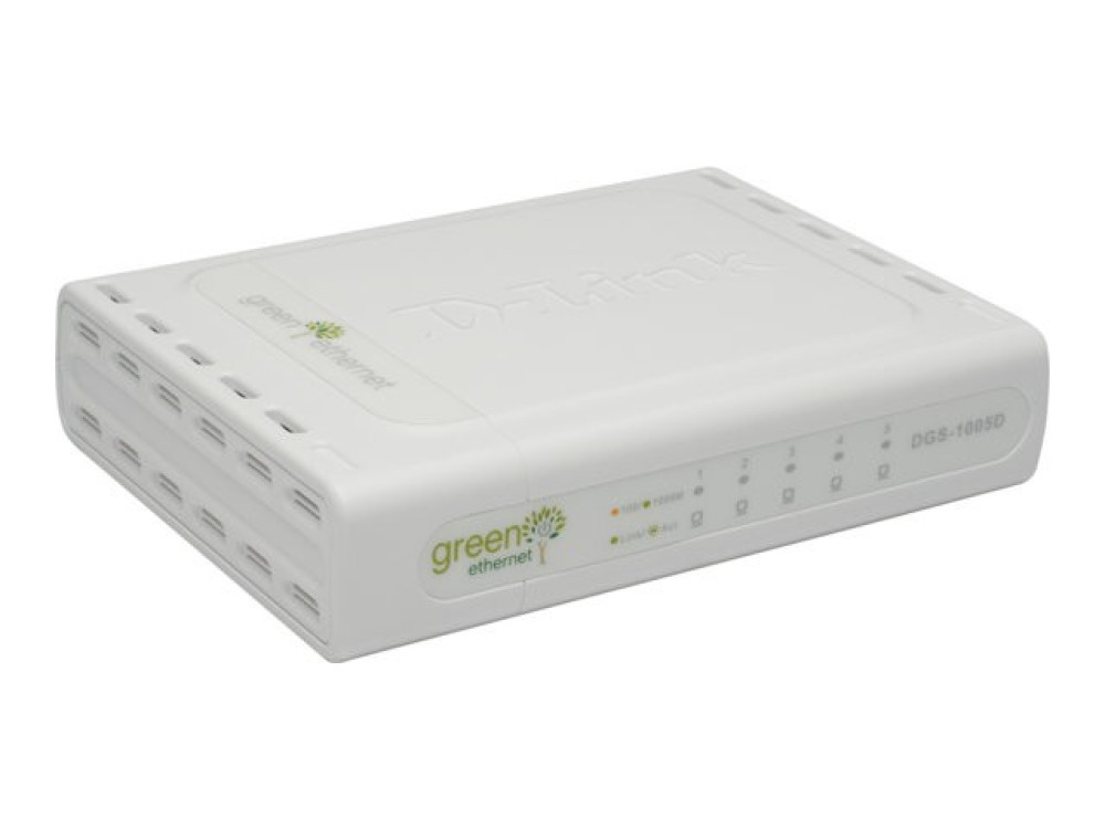 D-Link DGS 1005D - Switch - 5 Anschlüsse - unmanag hinten