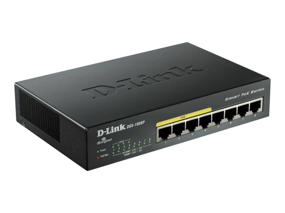 D-Link DGS 1008P - Switch - 8 Anschlüsse - unmanag